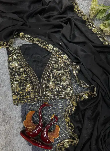 Bhoomi Soft Rangoli Silk With Thread Embroidery Sequence Work Wholesale Market In Surat